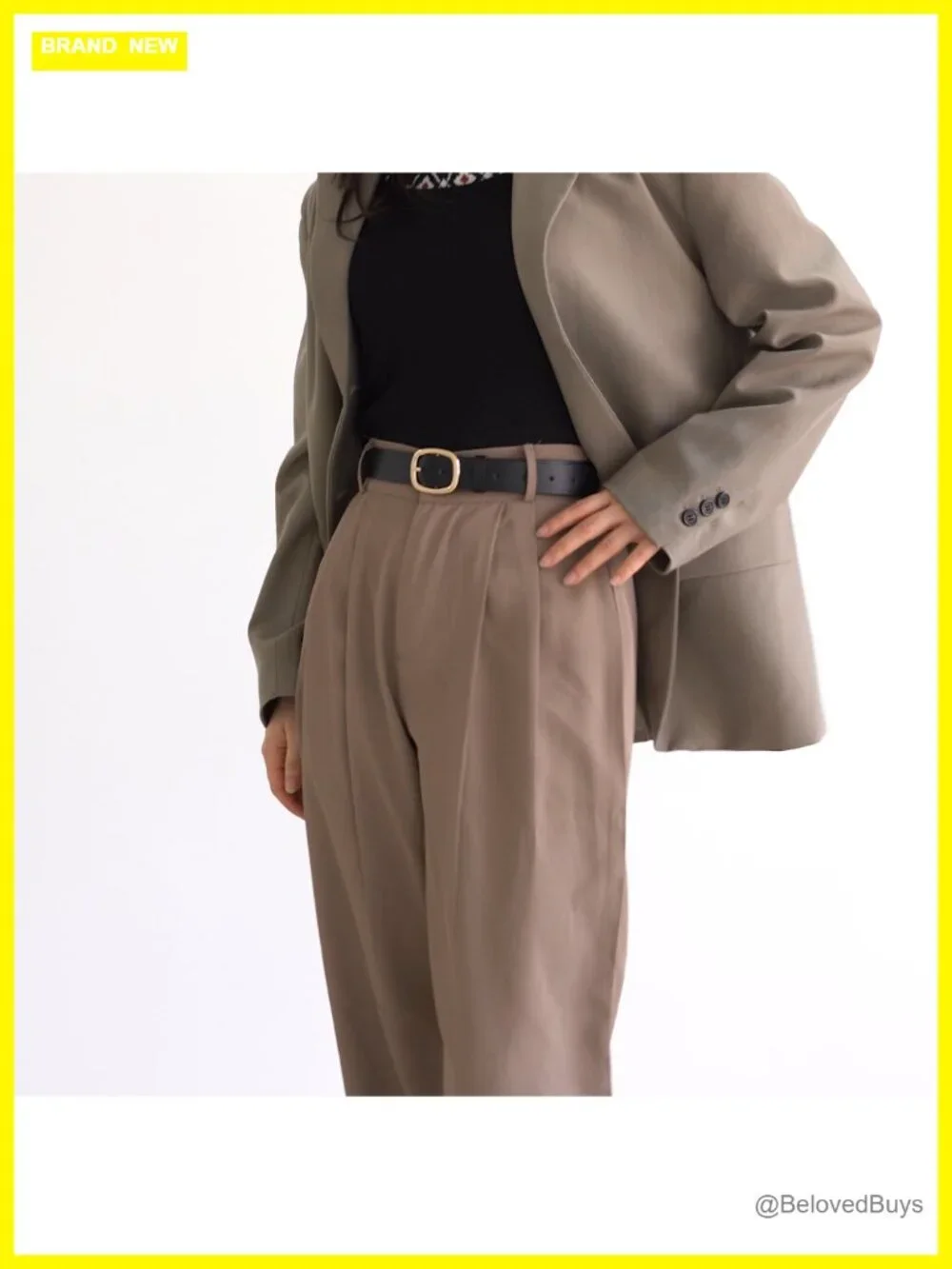 Faux Leather Belt for Women Gold Buckle Waist Belt Jeans Pants Dresses